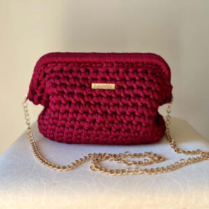 Clutch Françoise bordeaux - Laurette Creations